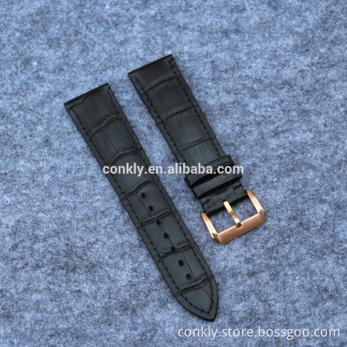 Customed 2 piece of genuine leather watch strap factory